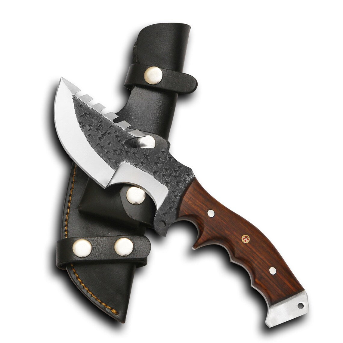 Damascus Steel Handmade Top Best Tracker Knife For Sale with Rosewood – KBS  Knives Store