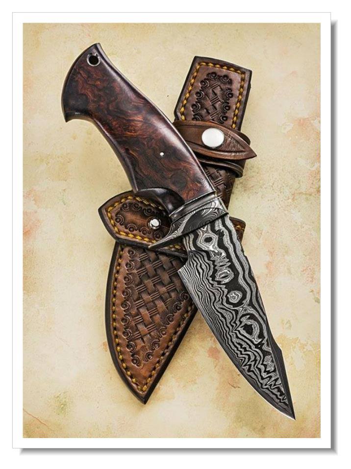 The Hunter's Favorite: 10-Inch Hunting Knife with Damascus Steel Blade –  KBS Knives Store