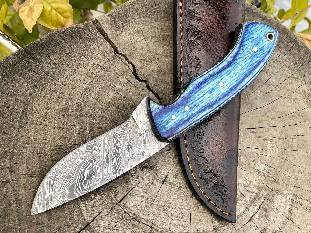 Damascus Steel Deer Skinning Knife – Kbs Knives Store