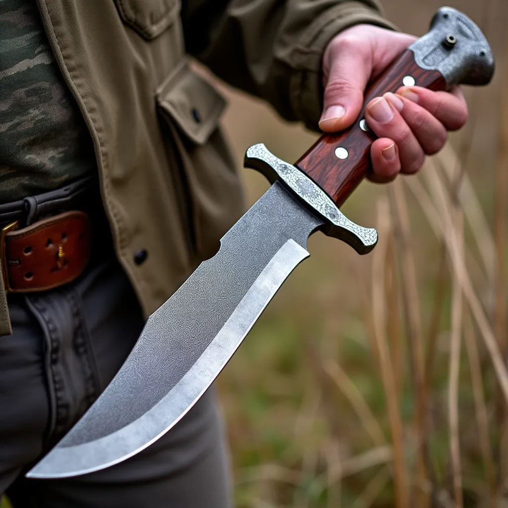 Take Your Wild Boar Hunting to the Next Level with a Custom Damascus Bowie Knife