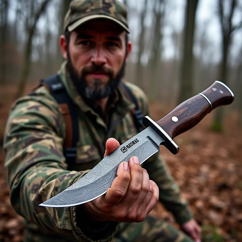 Custom Damascus Bowie Knives for Wild Boar Hunting: The Ultimate Hunting Companion