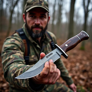 Custom Damascus Bowie Knives for Wild Boar Hunting: The Ultimate Hunting Companion