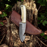 Gutting Knife 4.25-Inch Blade with Bone Handle & Leather Sheath