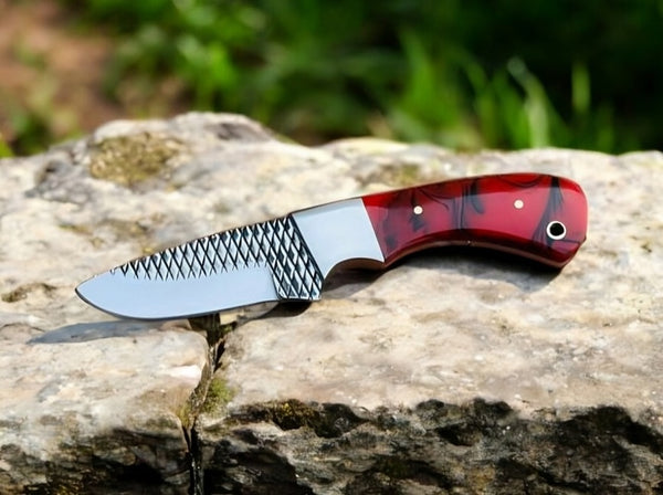 Cowboy Skinning Knife with Rasp Tool Steel Blade
