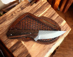 Classic Cowboy Belt Knife with Rasp Tool Steel Blade