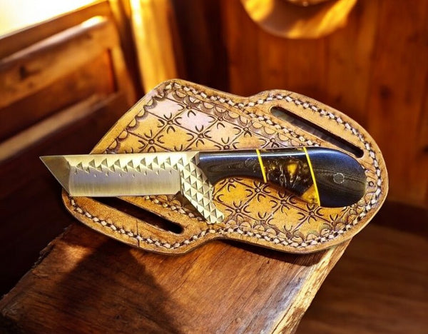 Tanto Bull Cutter Knife - Castrating Knife with Western Sheath

