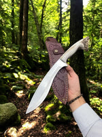 Custom Handmade Kukri Knife: D2 Steel with Antler Horn Handle