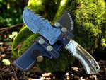 tracker knife with antler horn