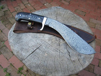 Custom Handmade Survival Kukri – 15" Damascus Steel Blade