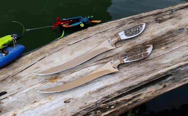 Antler Edge Fillet Knife showing the unique antler horn handle design
