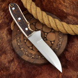 Leather sheath designed for the custom skinning knife