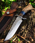 Timberwolf – Handcrafted Bowie Knife with Damascus Blade