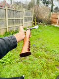 Detailed Rosewood Handle of the  Tomahawk Axe