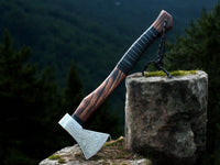 Viking Battle Axe with Custom Handmade Forged 1095 Steel Blade