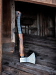 Warrior's Edge Battle Axe with Forged 1095 Steel Blade and Engraved Details
