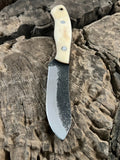 Close-up of WildEdge high-carbon steel 4-inch blade for outdoor survival