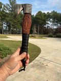 Sharp Edge Detail of Tomahawk Axe with Forged 1095 Steel Blade