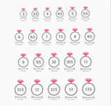 Size Chart of Damascus Rings