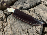 Handcrafted bone handle of WildEdge Bushcraft Knife