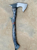 Custom handmade forged 1095 steel blade on the Strike Master Throwing Tomahawk
