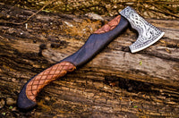 Full view of the Battle Axe from KBS Knives Store, focusing on the blade and handle