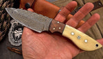 Damascus steel skinning knife