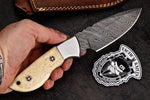 Damascus steel skinning knife