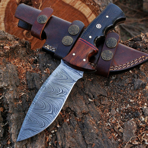 Custom Handmade Damascus Steel Hunting Knife – KBS Knives Store