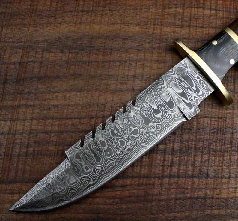 Damascus Hunting Fighter Knife – KBS Knives Store