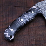 CUSTOM HANDMADE DAMASCUS STEEL CLEAVER KNIFE