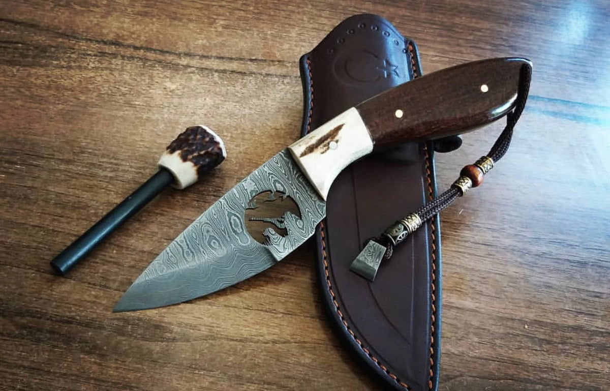 Wirecut Damascus Blade Hunting Knife – KBS Knives Store