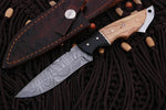 Custom Handmade Damascus Hunting Knife