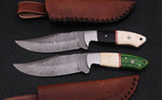 Damascus Hunting Knives Set