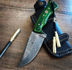 EDC Damascus Deer Skinning Knife