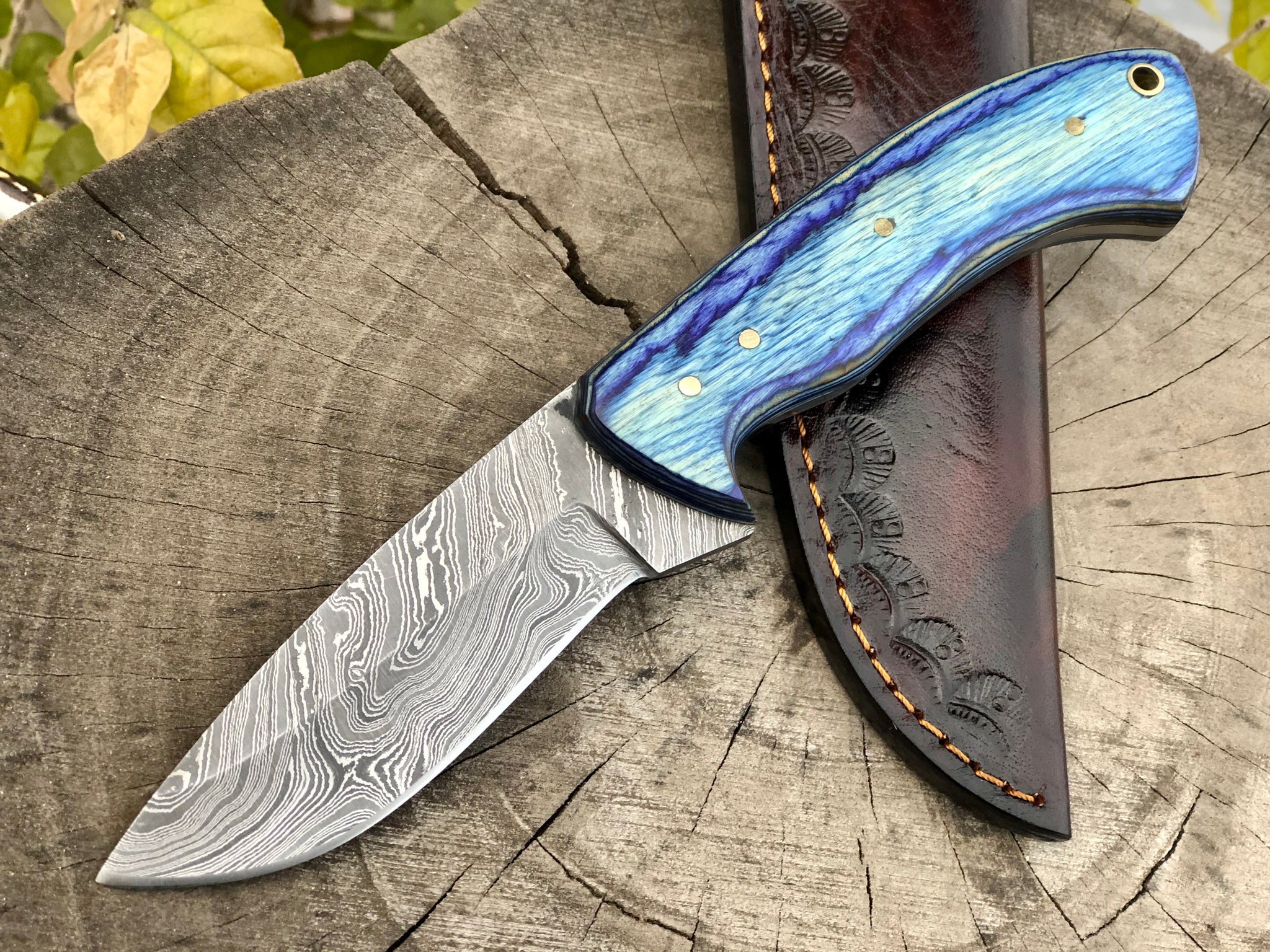 Damascus Steel Deer Skinning Knife – KBS Knives Store