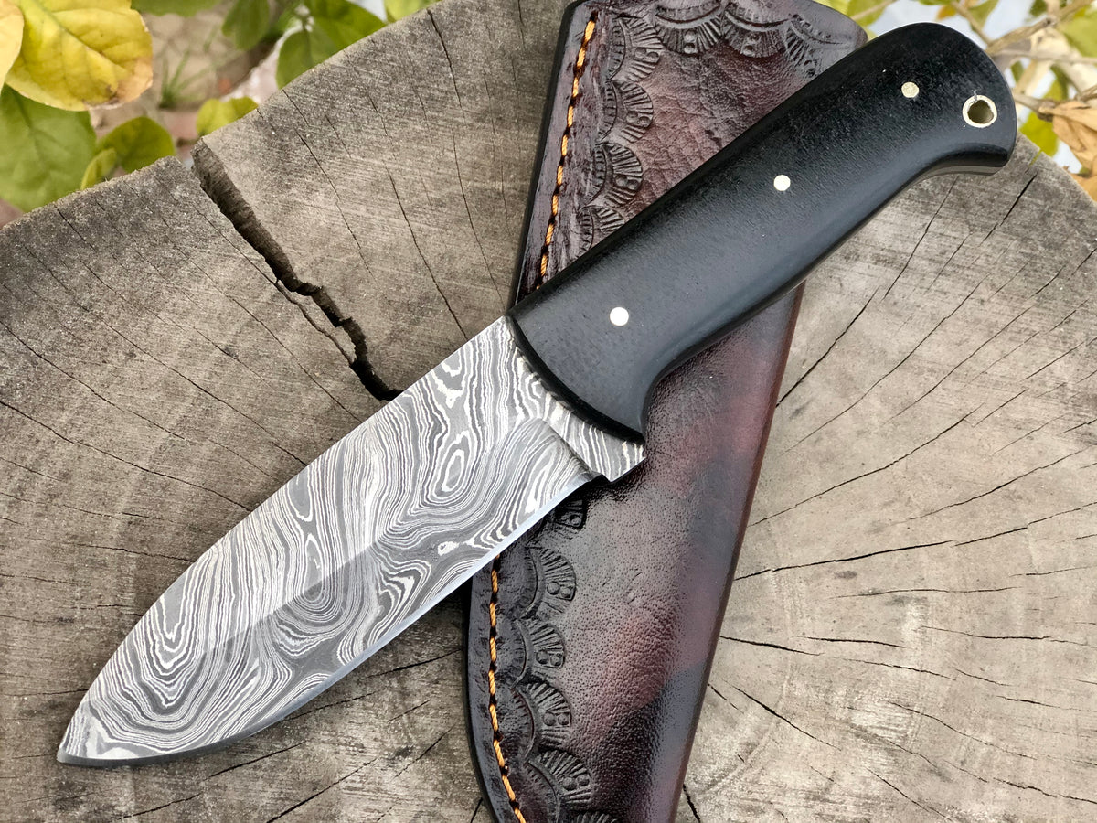 Damascus Steel Camping Knife – KBS Knives Store