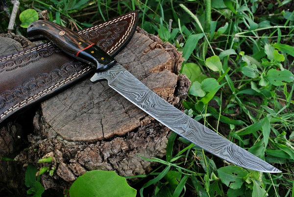 Custom Handmade Damascus Steel Fillet Knife with Wenge Wood and Buffal –  KBS Knives Store