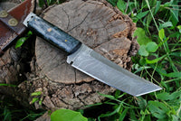 Custom Handmade Damascus Steel Tanto Hunting Knife – KBS Knives Store